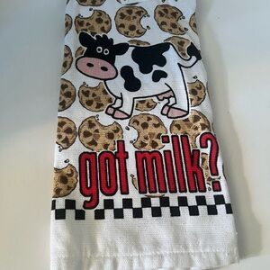 Vintage Cow and Cookie “Got Milk” Kitchen Towel